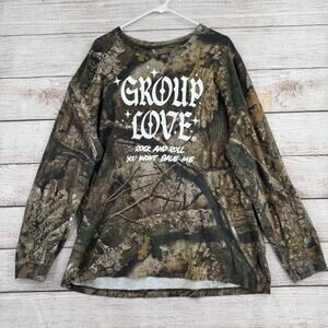Realtree APX Camouflage Group Love Rock and Roll T-Shirt Men's Size XXL Green